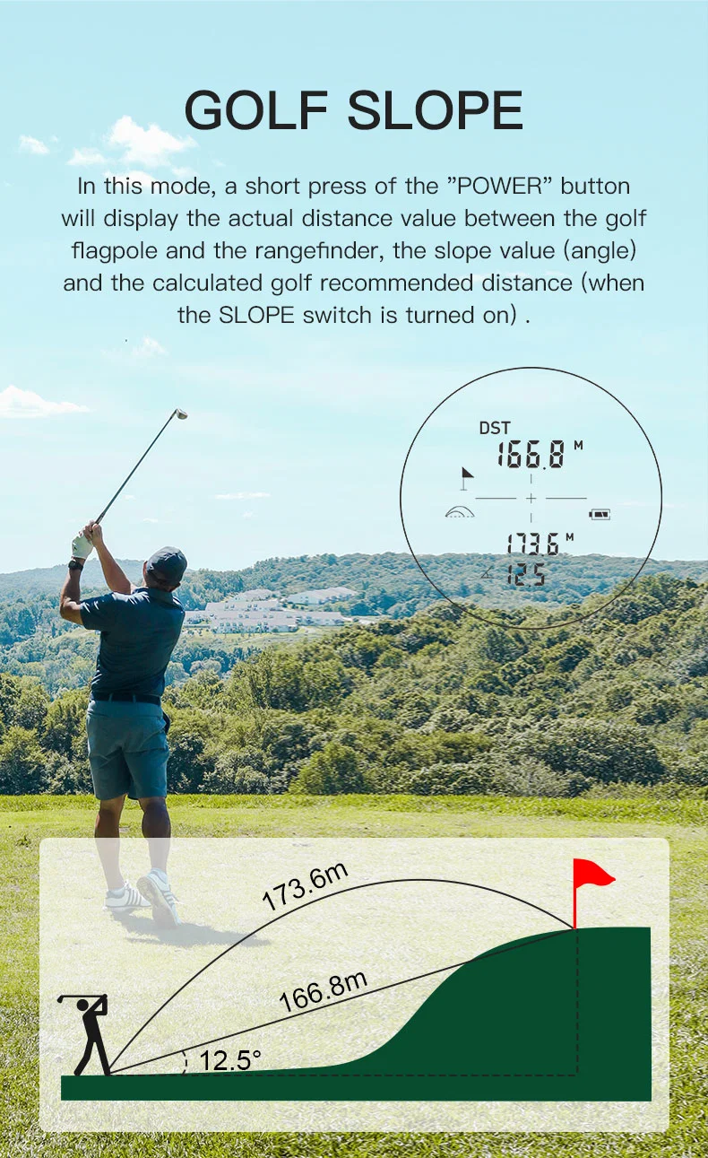 Construction Survey Angle Distance Measuring Laser Rangefinder Meter