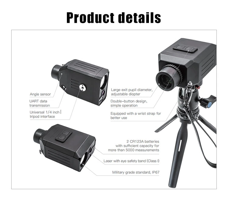 Pocket Long Distance Laser Rangefinder with Ranging Data Angle Data Power Display